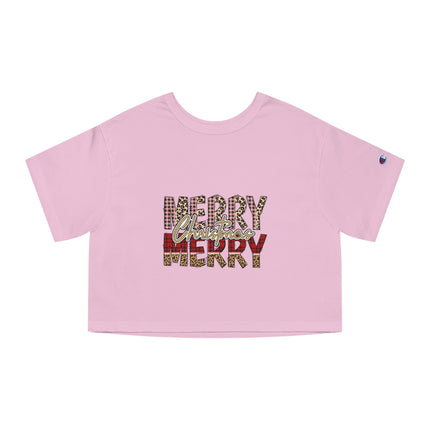 Champion Damen Heritage Cropper T-Shirt mit Weihnachtsmotiv
