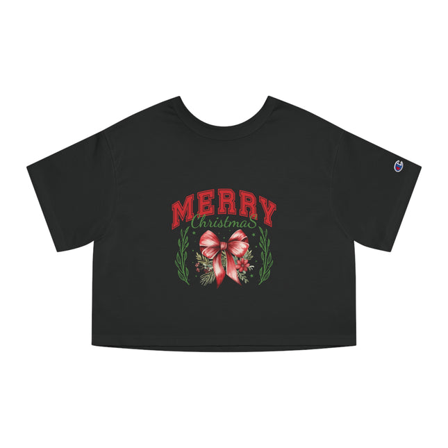 Champion Damen Heritage Cropper T-Shirt mit Weihnachtsmotiv