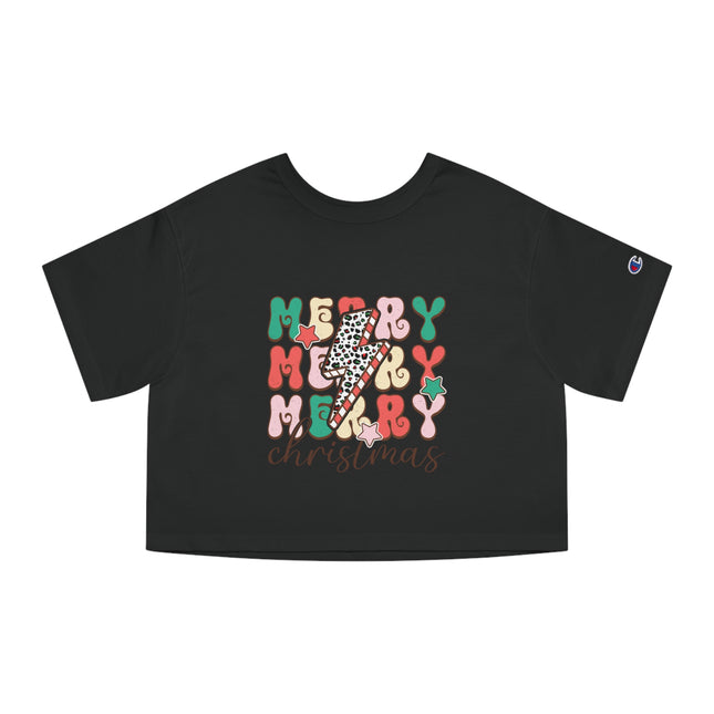 Champion Damen Heritage Cropper T-Shirt mit Weihnachtsmotiv