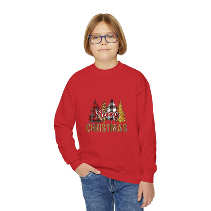 Christmas themed Youth Crewneck Sweatshirt