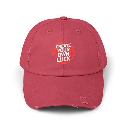 Unisex Distressed Cap mit Typografie-Motiven 