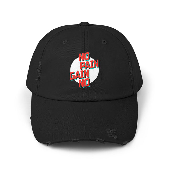 Unisex Distressed Cap mit Typografie-Motiven 