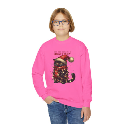 Christmas themed Youth Crewneck Sweatshirt