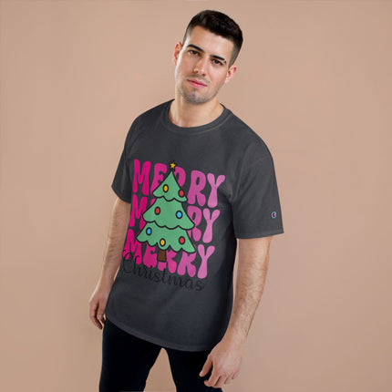 Champion-T-Shirt mit Weihnachtsmotiv