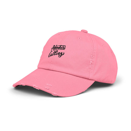 Unisex Distressed Cap mit Typografie-Motiven 