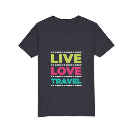 Kurzärmeliges Jugend-T-Shirt mit Typografie-Motiv