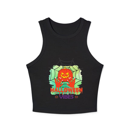 Halloween-Themen Damen Micro Rib Racer Tank Top