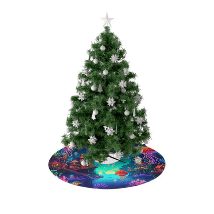 Jelly fish and its Kingdom design themed Christmas Tree Skirts