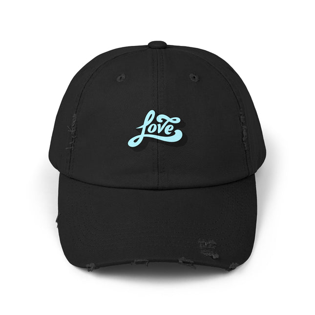 Unisex Distressed Cap mit Typografie-Motiven 