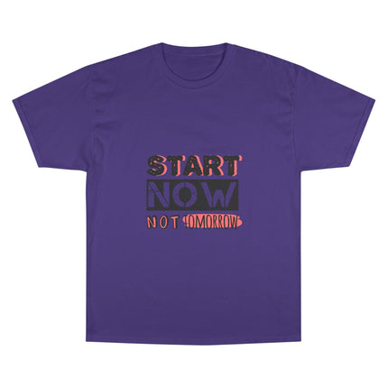 Champion-T-Shirt mit Typografie-Motiv