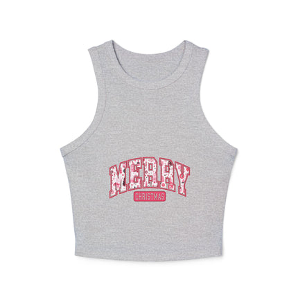 Weihnachtliches Damen Micro Rib Racer Tank Top