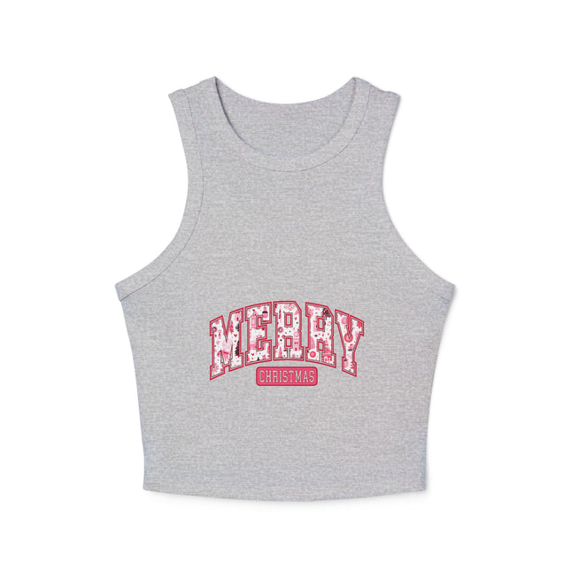 Weihnachtliches Damen Micro Rib Racer Tank Top