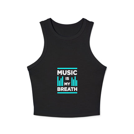 Damen Micro Rib Racer Tank Top mit Typografie-Motiven