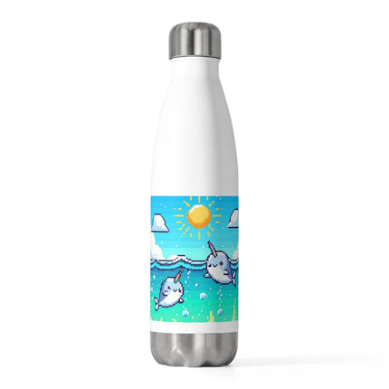Niedliche 20oz Isolierflasche mit 2 Wal-Design 