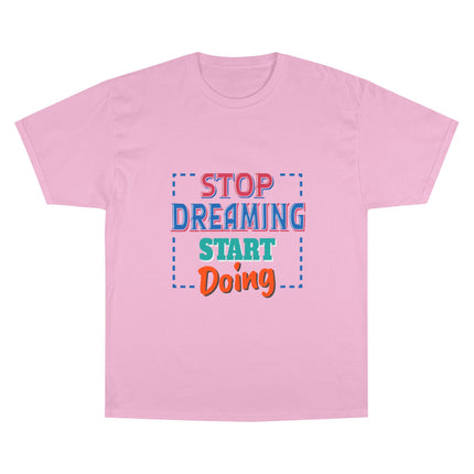 Champion-T-Shirt mit Typografie-Motiv
