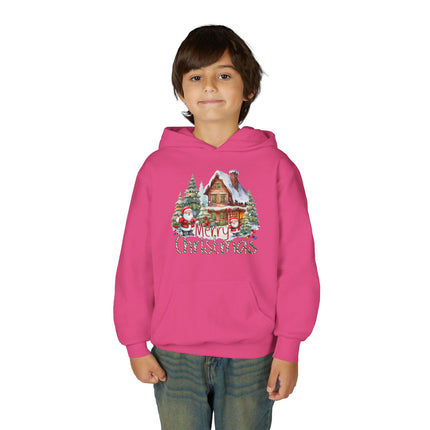 Christmas themed Youth Heavy Blend Hooded Sweatshirt