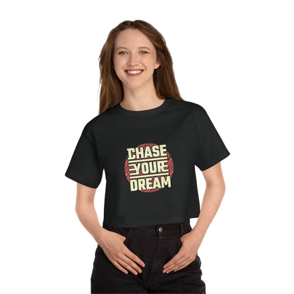 Typography themed Champion Women's Heritage Cropper T-Shirt