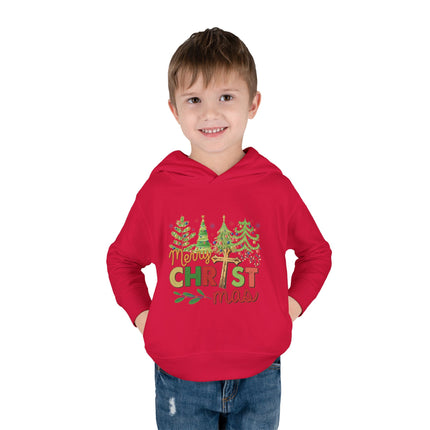 Christmas themed Toddler Pullover Fleece Hoodie