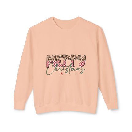 Christmas themed Unisex Lightweight Crewneck Sweatshirt