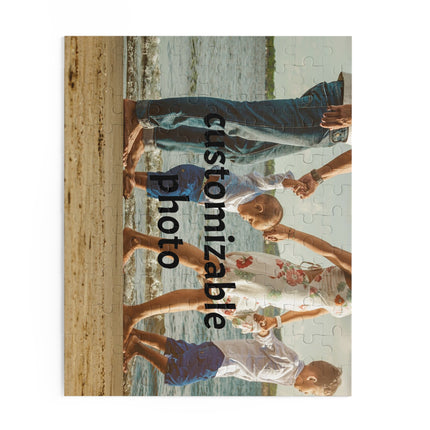Custom Photo Puzzle — Personalized Family Beach Jigsaw (120/252/500 Piece)