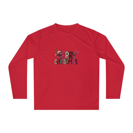 Christmas themed Unisex Performance Long Sleeve Shirt
