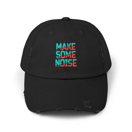 Unisex Distressed Cap mit Typografie-Motiven 