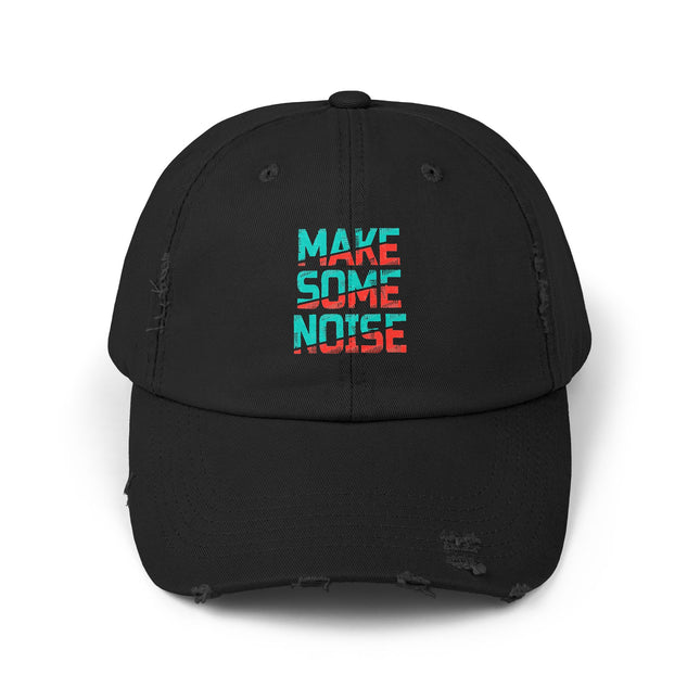 Unisex Distressed Cap mit Typografie-Motiven 
