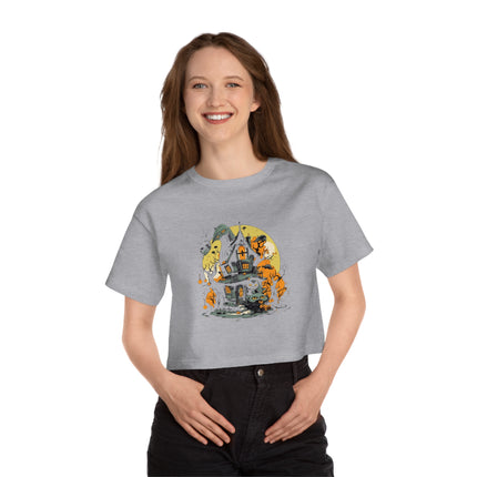 Champion Damen Heritage Cropper T-Shirt mit Halloween-Motiv