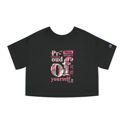 Typography themed Champion Women's Heritage Cropper T-Shirt
