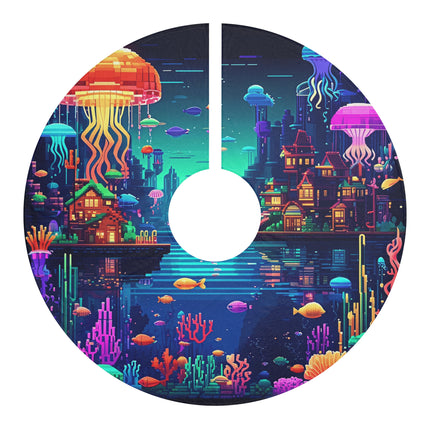 Jelly fish and its friends design themed Christmas Tree Skirts