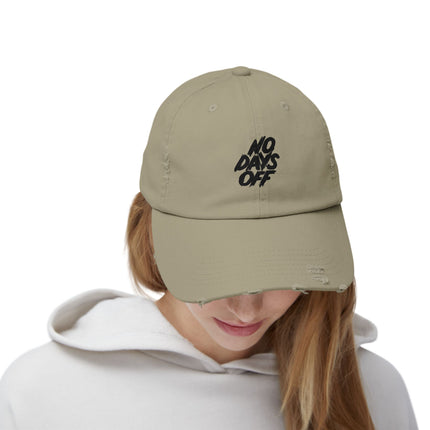 Unisex Distressed Cap mit Typografie-Motiven 
