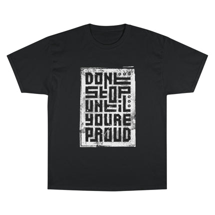 Champion-T-Shirt mit Typografie-Motiv