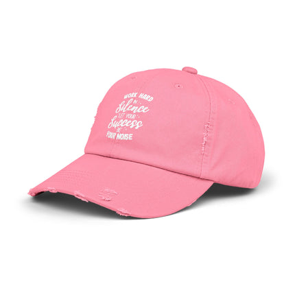 Unisex Distressed Cap mit Typografie-Motiven 