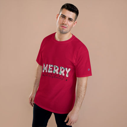 Champion-T-Shirt mit Weihnachtsmotiv