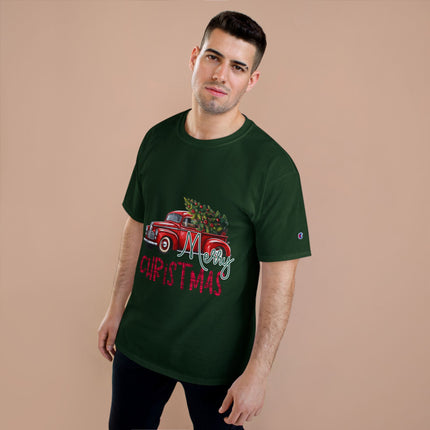 Champion-T-Shirt mit Weihnachtsmotiv