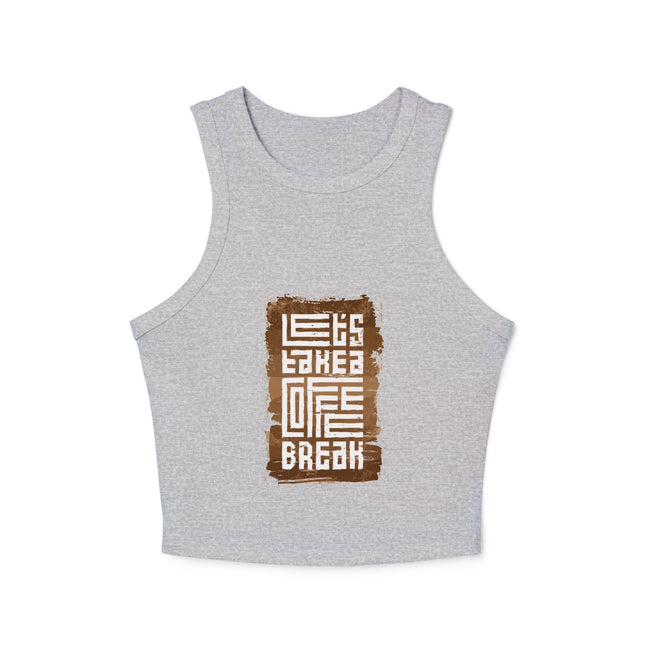 Damen Micro Rib Racer Tank Top mit Typografie-Motiven