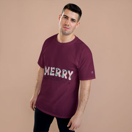 Champion-T-Shirt mit Weihnachtsmotiv