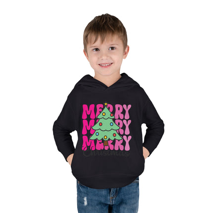 Christmas themed Toddler Pullover Fleece Hoodie