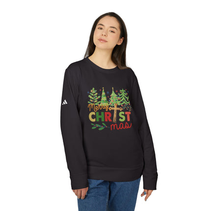 Christmas themed Adidas Unisex Fleece Crewneck Sweatshirt
