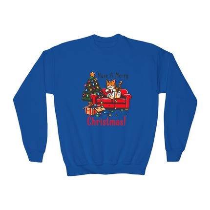 Christmas themed Youth Crewneck Sweatshirt