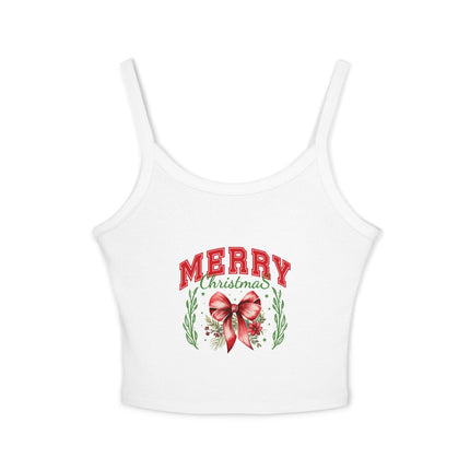 Weihnachtsmotiv Damen Spaghettiträger Tank Top 