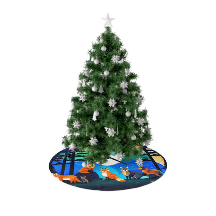 Fox group design themed Christmas Tree Skirts