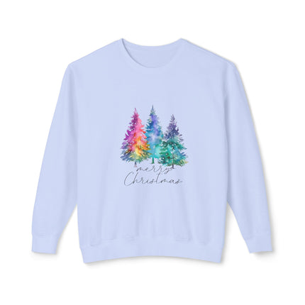 Christmas themed Unisex Lightweight Crewneck Sweatshirt