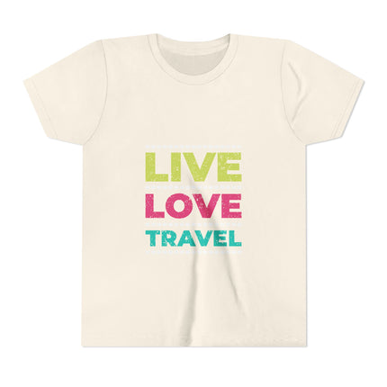 Kurzärmeliges Jugend-T-Shirt mit Typografie-Motiv