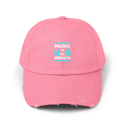 Unisex Distressed Cap mit Typografie-Motiven 