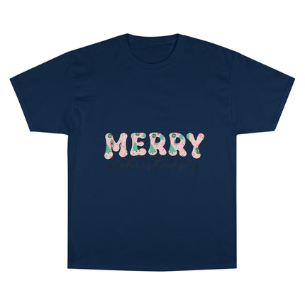 Champion-T-Shirt mit Weihnachtsmotiv