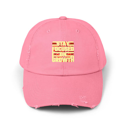 Unisex Distressed Cap mit Typografie-Motiven 