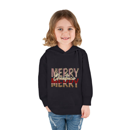 Christmas themed Toddler Pullover Fleece Hoodie