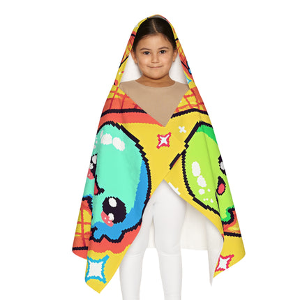 Group of Cone ice cream design themed Youth Hooded Towel