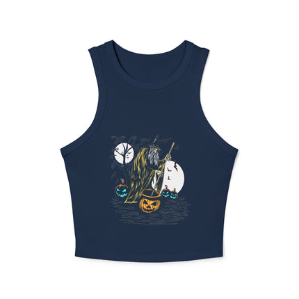 Halloween-Themen Damen Micro Rib Racer Tank Top